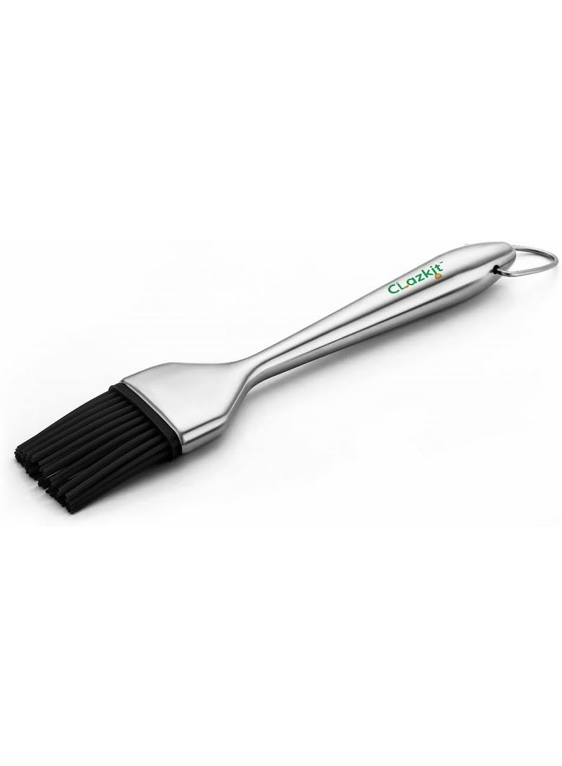 Clazkit Silicone Basting Brush, Stainless Steel Basting Brush with Silicone Bristles for BBQ/Grilling/Pastry/Turkey Baster, BPA Free, FDA Approved -Black  - Image 3