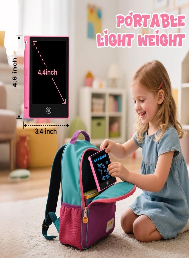 عبوة من 24 لوحة كتابة صغيرة بشاشة LCD مقاس 4.4 بوصة للأطفال، قابلة للمسح وإعادة الاستخدام، مثالية كهدية للمدرسة أو الحفلات للأطفال من عمر 3 سنوات فما فوق - Image 3