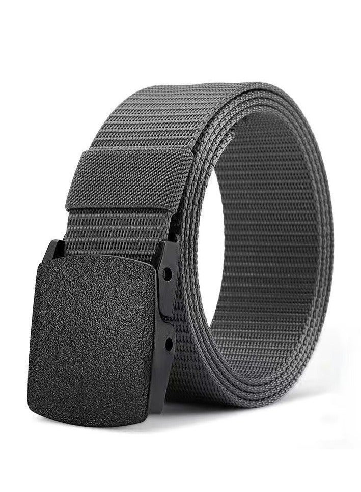 Heavy Duty Nylon Waist Belt Metal-free Belt Military Combat Training Waistband, Grey - Image 1