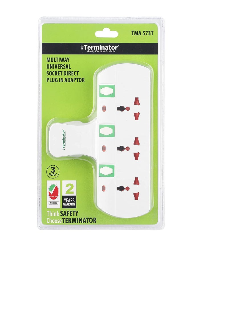 TERMINATOR 3 WAY UNIVERSAL Plug Sockets - Image 1