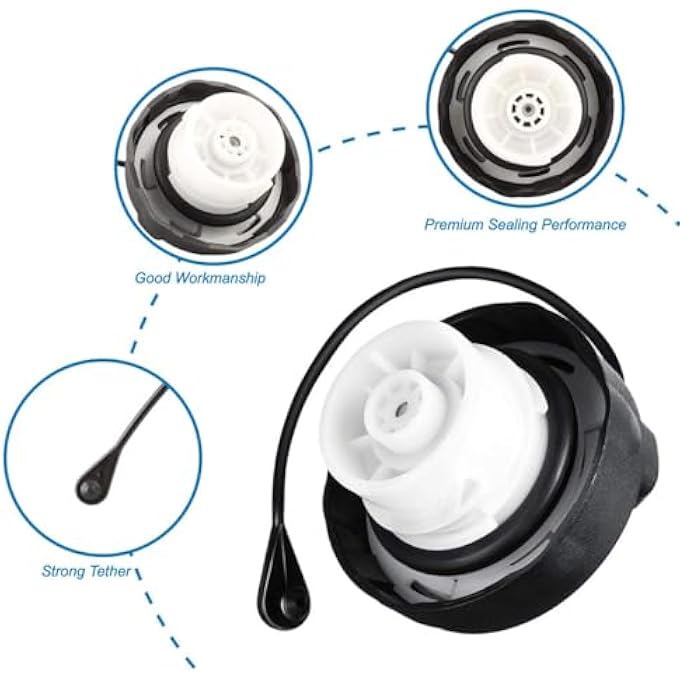 rayihni Gas Cap for 20032020 Wrangler JK 20032006 Wrangler TJ 20022012 Liberty 20082018 Compass 20012019 Grand Cherokee 20062010 Commander 20002017 Cherokee 20082017 Patriot - Image 2