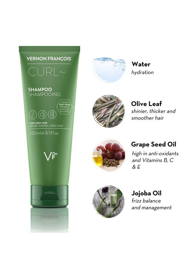 Vernon François - Shampoo For Curly Hair Natural Sulfate Free Curl Shampoo With Shea Butter Coconut And Castor Oil To Revitalize Your Curls 8.5Oz - Image 1