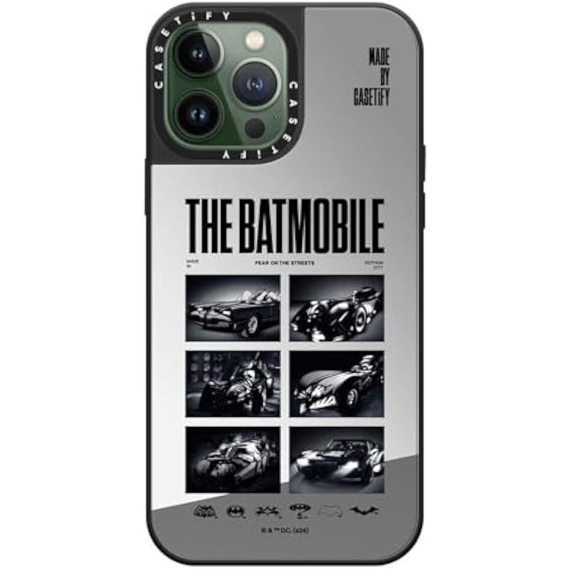 Casetify Mirror iPhone 13 Pro Max Case 【Batman Co-lab / 4.9ft Drop Protection/Compatible with Magsafe】 - The Bmobile - Silver on Silver - Image 3