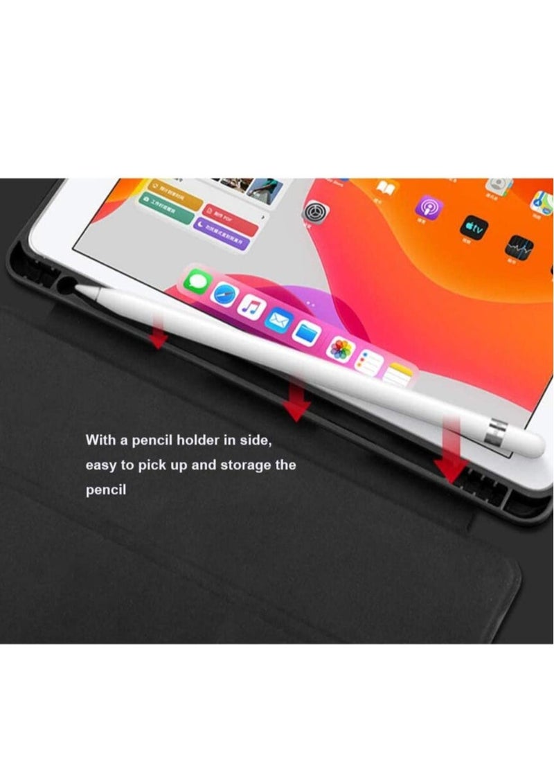 IAF Soft Smart Case with Pencil Holder Foldable Stand Compatible with iPad 10.2 Inch 9th / 8th / 7th Generation 2021/2020 / 2019, iPad Air 3rd Generation, iPad Pro 10.5 Inch (Deep Navy Blue) - Image 2