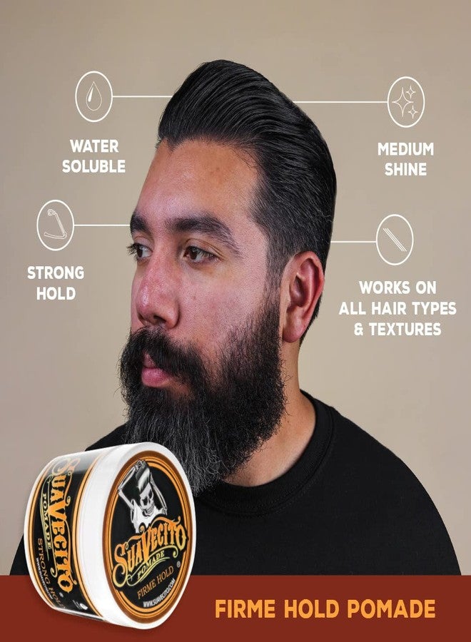 Suavecito Hair & Body Essentials Bundle: Firme (Strong) Hold Hair Styling Pomade, Moisturizing Body Soap, Hydrating Shampoo & Nourishing Conditioner… - Image 2