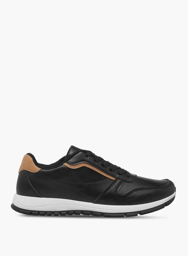 LBL by Shoexpress Men Panelled Sneakers with Lace-Up Closure
