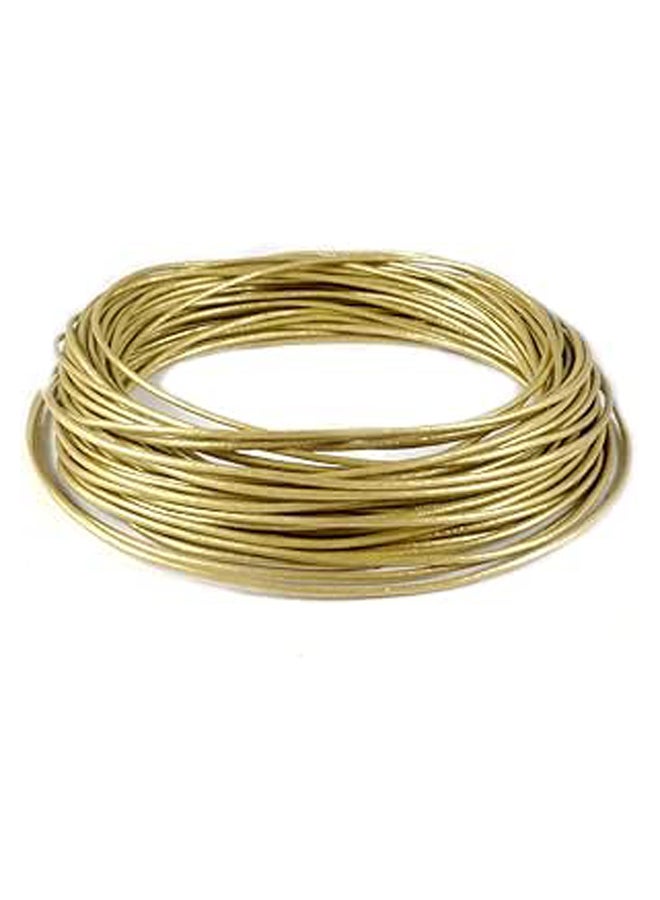 1.5 mm Metallic Round Leather Cords for Jewelry Making - Image 1
