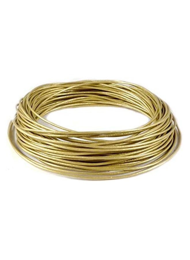 1.5 mm Metallic Round Leather Cords for Jewelry Making - Image 2