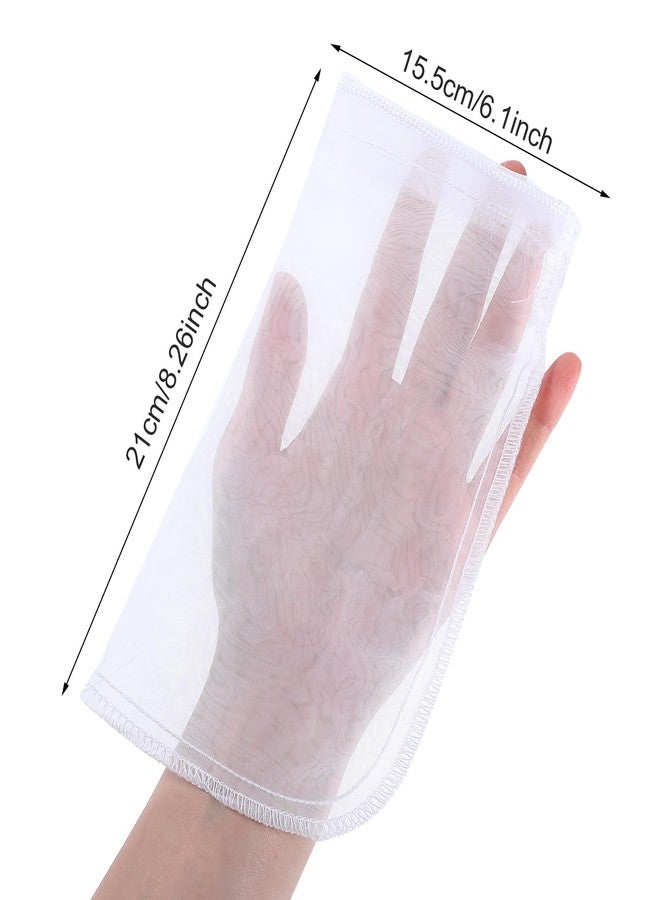 Xosjska 4 Pack Aquarium Filter Bags Fine Mesh Bag Filter Sock Nylon Aquarium Media Bag Reusable Extra Fine Filters Bags 180 Mesh Pouch Drawstring for Impurities Activated Carbon,White - Image 4