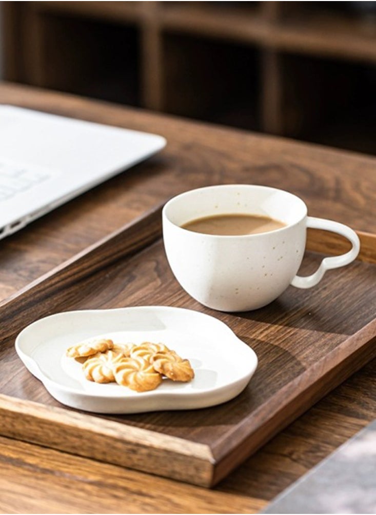 Perfii Set of 4 250ml Ceramic Coffee Cups with Comfortable Handle, Perfect for Coffee, Flat White, Latte, Espresso and Tea  - Image 2