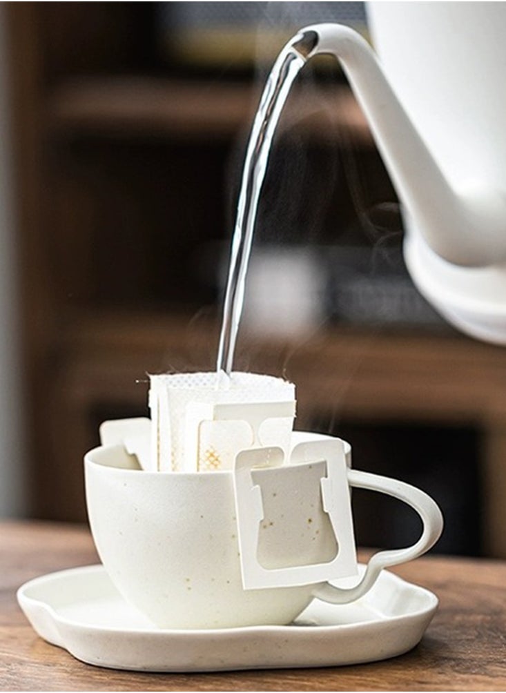 Perfii Set of 4 250ml Ceramic Coffee Cups with Comfortable Handle, Perfect for Coffee, Flat White, Latte, Espresso and Tea  - Image 3