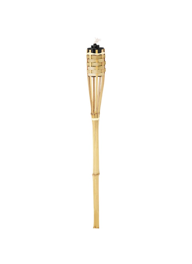 AL SANIDI - Bamboo Camp Lighting Torch, Bamboo wicker Lamp, Beige Light, Size 90 Cm - Image 1
