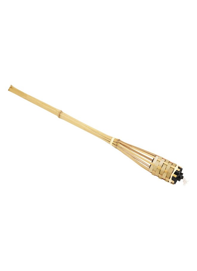 AL SANIDI - Bamboo Camp Lighting Torch, Bamboo wicker Lamp, Beige Light, Size 90 Cm - Image 1