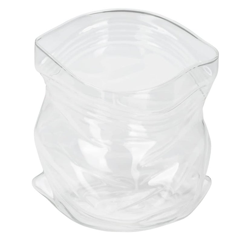 Restaurantware Restaurantware-22 Ounce Unzipped Bag Bowl  1 Small Glass Bag - Realistic Crinkled Edges  Serve Candy  Popcorn  or Nuts  Clear Glass Bag Bowl  Dishwashable  Flat Base - Image 2