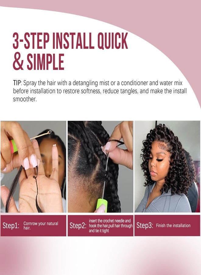 MORRIS Miracle Knots Crochet Human Hair Deep Wave for Black Women,18 Inch 60g Pre-Separated Invisible Feather Crochet Hair Extensions - Image 5