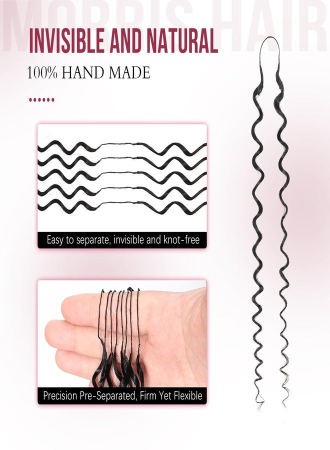 MORRIS Miracle Knots Crochet Human Hair Deep Wave for Black Women,18 Inch 60g Pre-Separated Invisible Feather Crochet Hair Extensions - Image 3