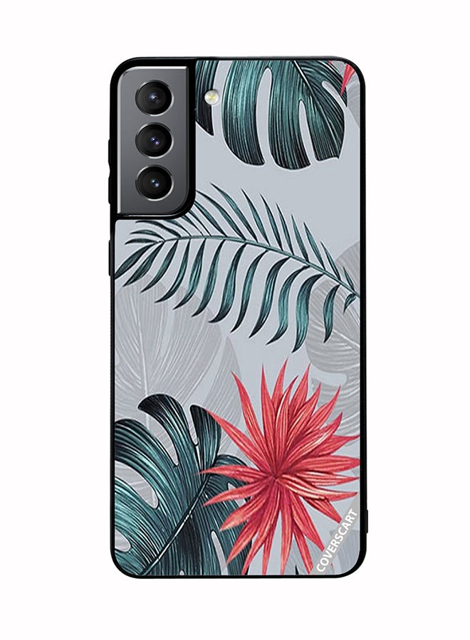 COVERSCART Protective Case Cover For Samsung Galaxy S21 5G Leaf Design Multicolour