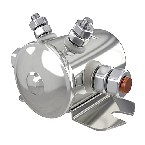 Zhushan Max 300A Continuous Duty Solenoid Relay Nickel-Plating for Golf Carts, Winch, Marine in Rush 12VDC - Image 1