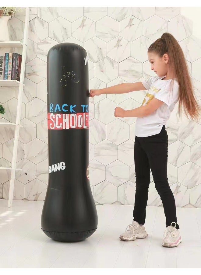 Inflatable Boxing Column Inflatable Sandbag Fitness Adult Children Tumbler Inflatable Sandbag Vent Column Anger Vent Tube-Color:Green-Specifications:120  - Image 2