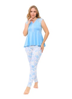 Dadoush Women's 2-Piece Summer Pajama Set - Comfortable and Elegant Sleeveless Summer Pajamas  - Image 2