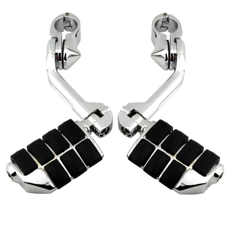 Motorcycle 125 Highway FootpegsLong Angled Adjustable Highway Pegs wMounts for Harley Touring Street Glide Electra Glide Road King Softail CVO Dyna Trike VRSC Sportster w114 Engine Guard