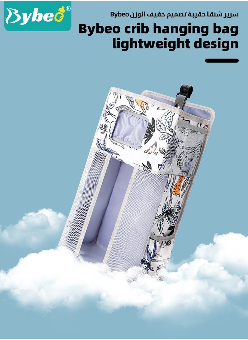Bybeo 2 PCS Hanging Baby Diaper Caddy Organizer with A Diaper Storage Bag, Diaper Stacker, Hanging Diaper Organizer for Changing Table and Crib, Diaper Changing Station Organizer Storage for Baby Stuff  - Image 5