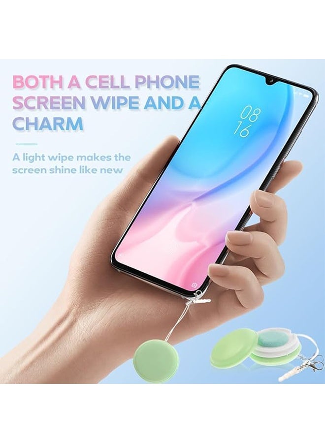 4PCS Macaron Mobile Phone Screen Wipe, with Portable Keychain, Glasses and Smartphones Screen Cleaning Tools, Camera Lens Cleaning Ball  - Image 4