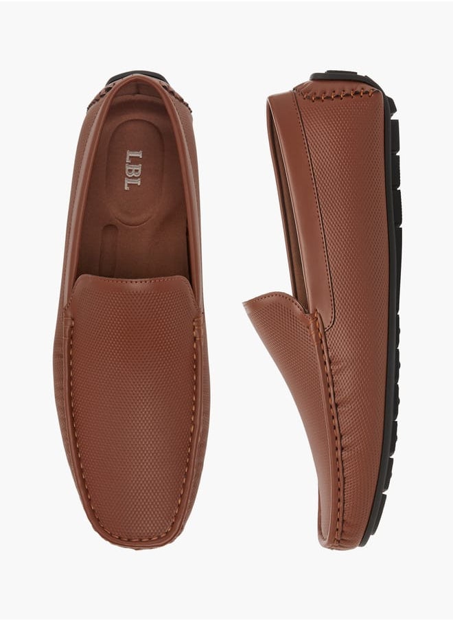 LBL by Shoexpress Men Textured Slip-On Loafers  - Image 1