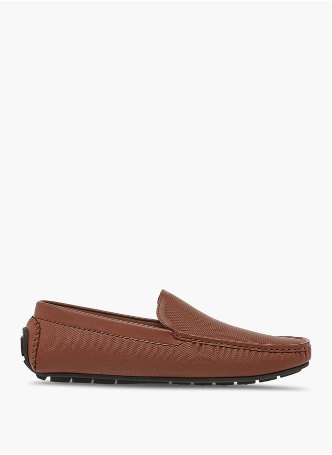 LBL by Shoexpress Men Textured Slip-On Loafers  - Image 3