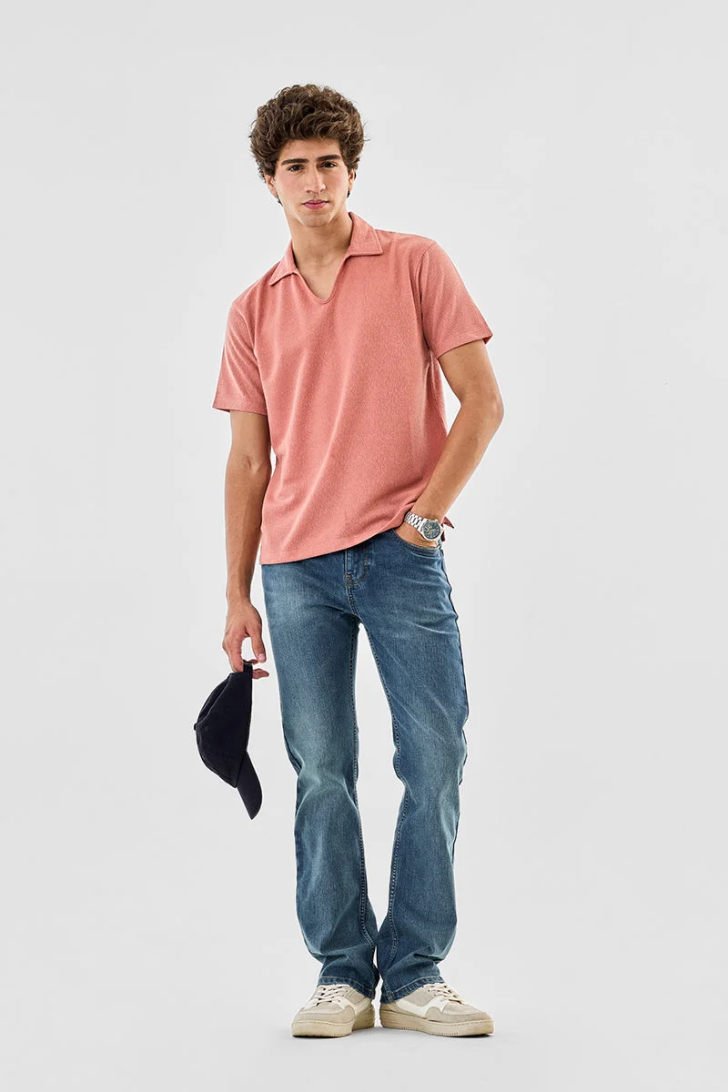 SNITCH Blue Solid Straight Fit Streetwear Jeans