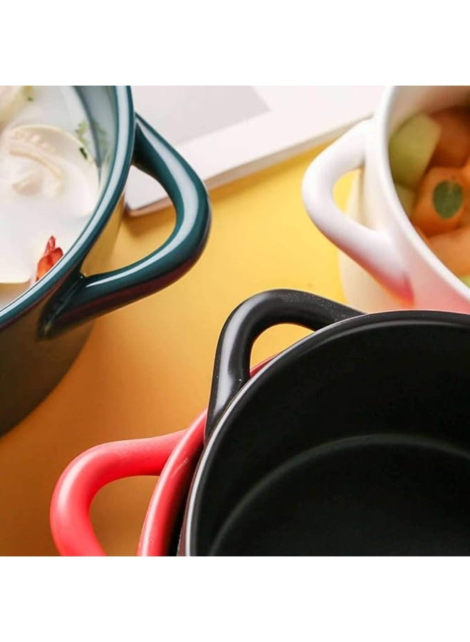Serve your favorite dishes with elegance using this Porcelain Bowl with Side Handle designed for both style and practicality. Multicolor - Image 4