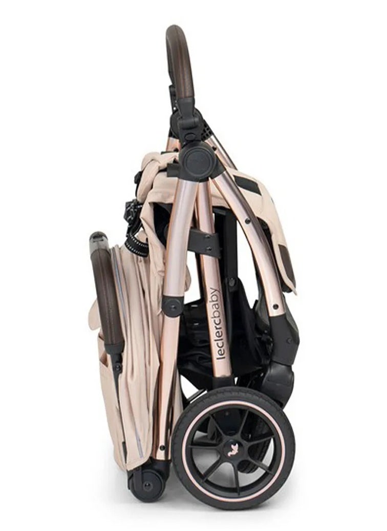 leclerc Leclerc Influencer XL Foldable Stroller - Sand Chocolate, for 6M-5Y Kids, Adjustable Backrest, 5-Point Harness, Large Wheels  - Image 5
