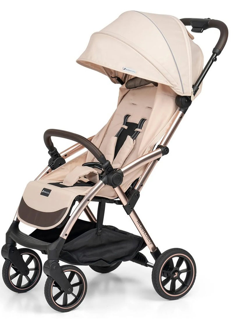 leclerc Leclerc Influencer XL Foldable Stroller - Sand Chocolate, for 6M-5Y Kids, Adjustable Backrest, 5-Point Harness, Large Wheels  - Image 1