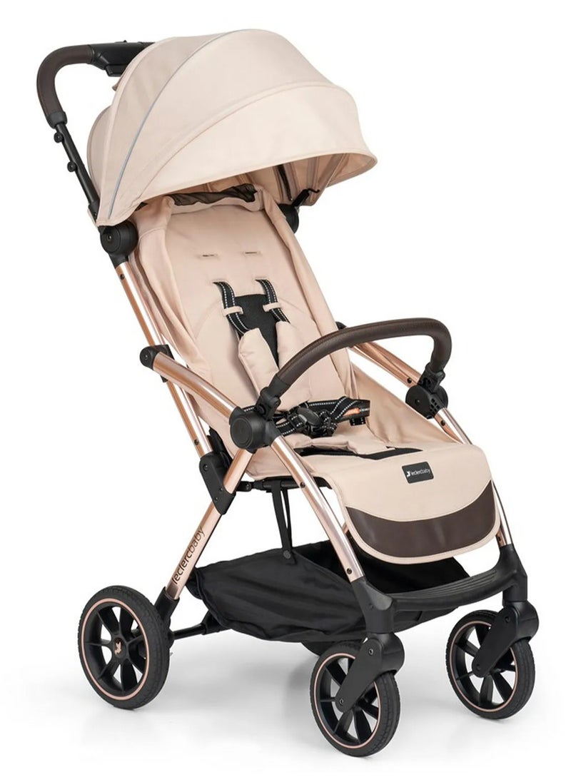leclerc Leclerc Influencer XL Foldable Stroller - Sand Chocolate, for 6M-5Y Kids, Adjustable Backrest, 5-Point Harness, Large Wheels  - Image 3