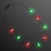 FlashingBlinkyLights Green and Red LED Light Up Christmas String Light Bulb Necklace - Image 3