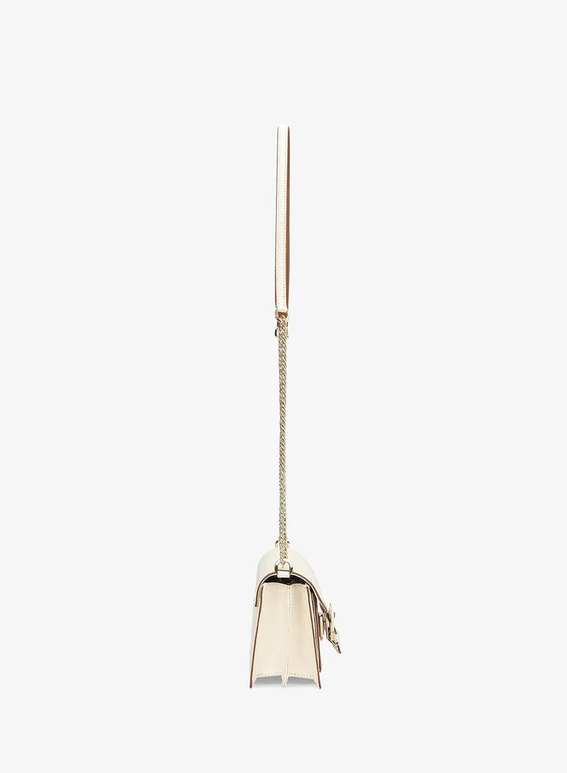 Da Milano  Small Monogram Plain Leather Sling - Marshmallow  | Best Price UAE