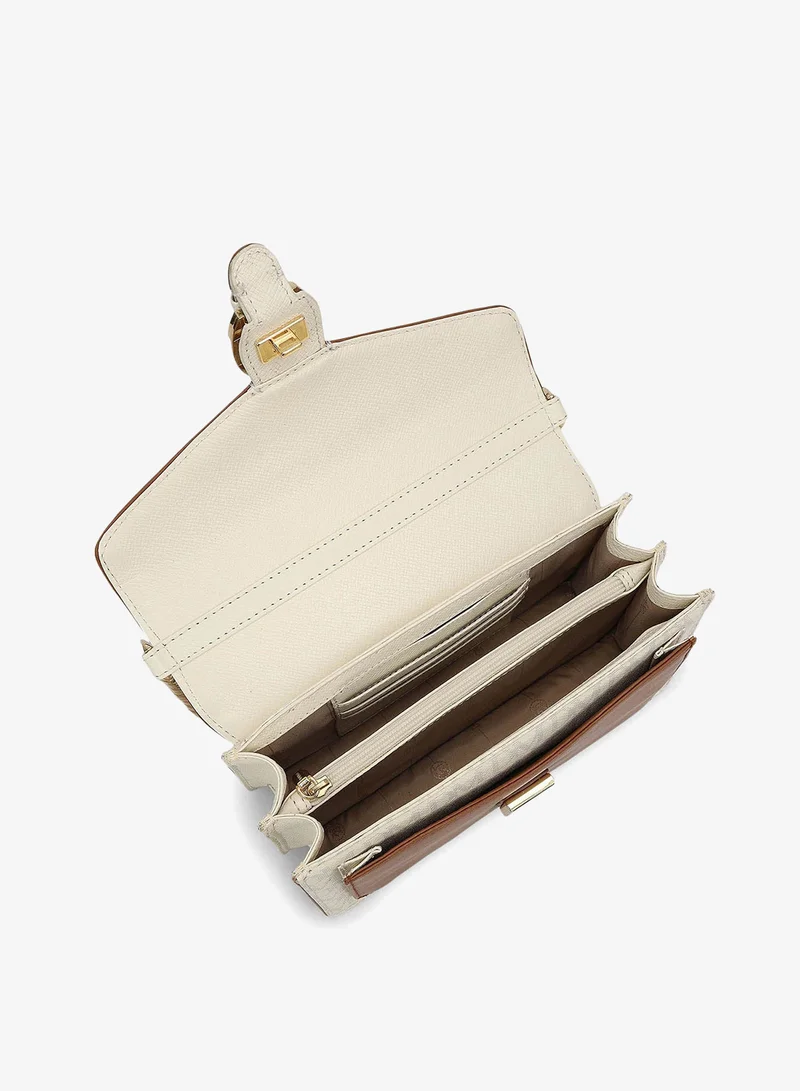 Da Milano  Small Monogram Plain Leather Sling - Marshmallow  | Best Price UAE