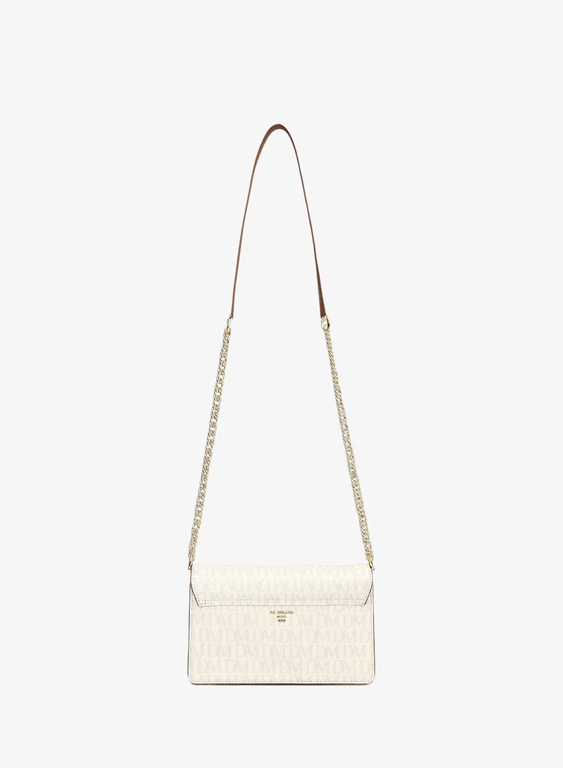 Da Milano  Small Monogram Plain Leather Sling - Marshmallow  | Best Price UAE