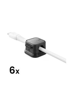 JOYROOM Joyroom cable organiser JR-ZS368 magnetic black (6 pcs.)  - Image 1