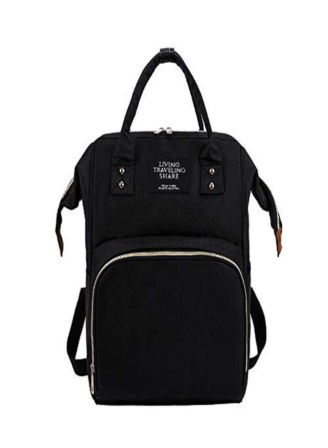 Alya Multifunctional Waterproof Durable Nursing Maternity Diaper Backpack Tote Bag for Travelling (Black) - Image 1