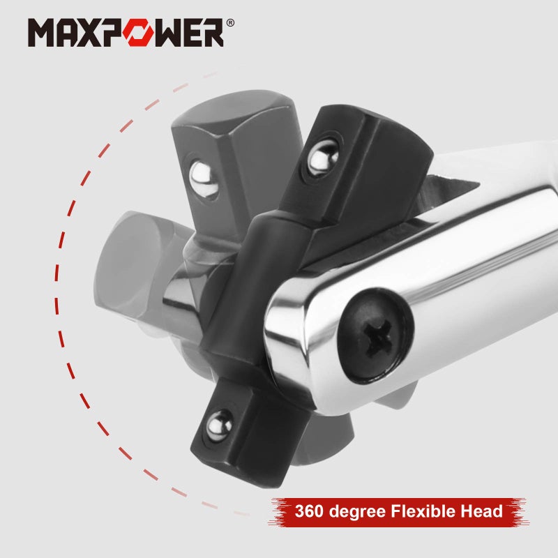 Maxpower بار كسر MAXPOWER بطول 15 بوصة مع محرك 1/2 و 3/8 مقبض مرن - Image 3