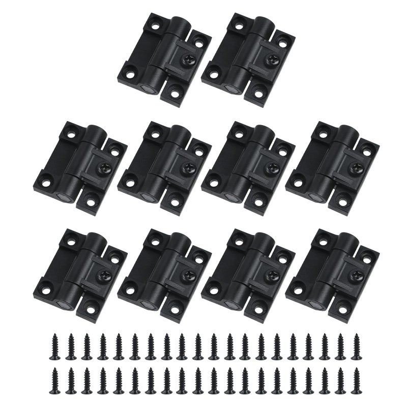Antrader 4 Countersunk Holes Plastic Adjustable Torque Position Control E61030120 Series Hinge Black Door Hinges43mmx36mm10Pack - Image 2
