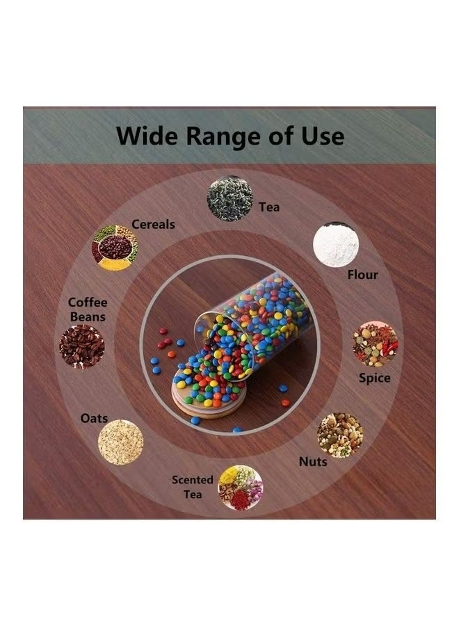 XiuWoo Glass Food Storage Jar Clear/Brown 1850ml - Image 4