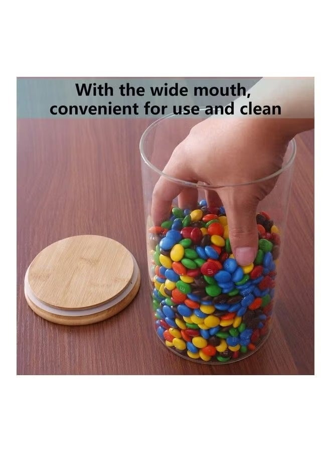 XiuWoo Glass Food Storage Jar Clear/Brown 1850ml - Image 2
