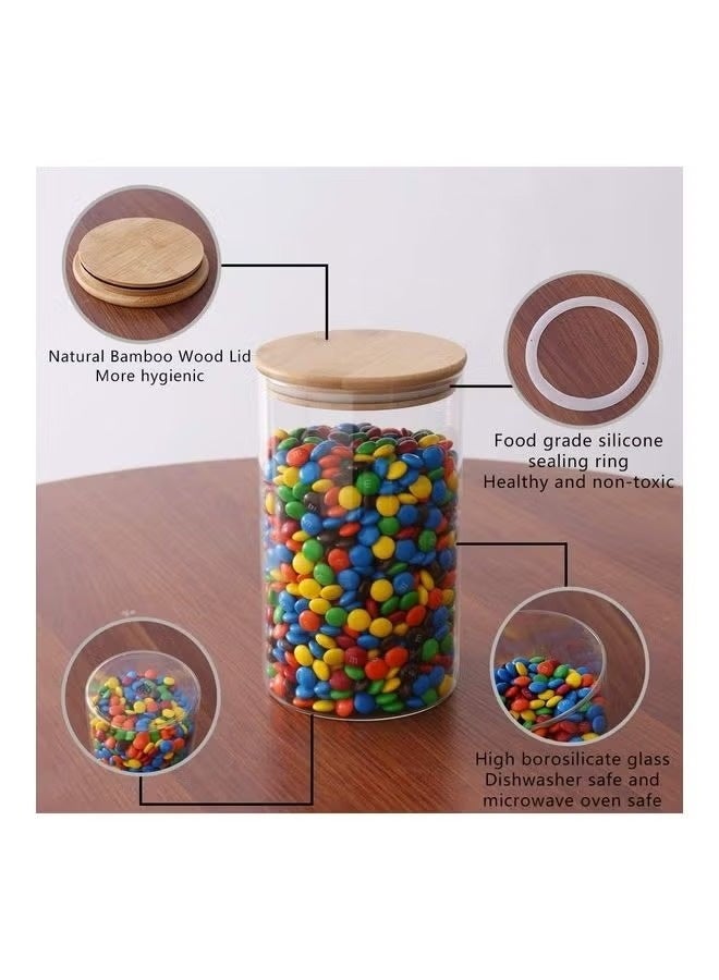 XiuWoo Glass Food Storage Jar Clear/Brown 1850ml - Image 3