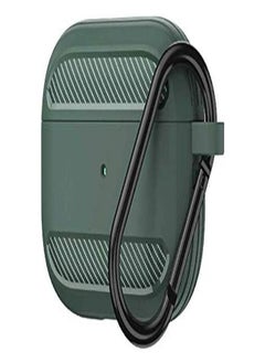 Apple AirPods 3/Pro 2/Pro Case Rugged Armor with Keychain Alpine Green