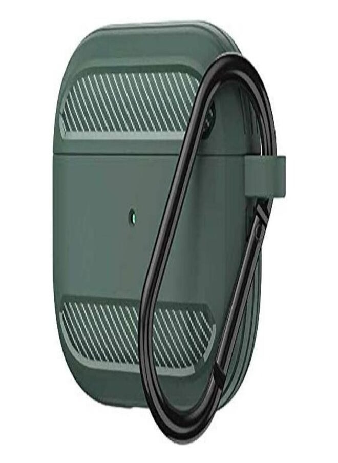 Generic - Apple AirPods 3/Pro 2/Pro Case Rugged Armor with Keychain Alpine Green - Image 1