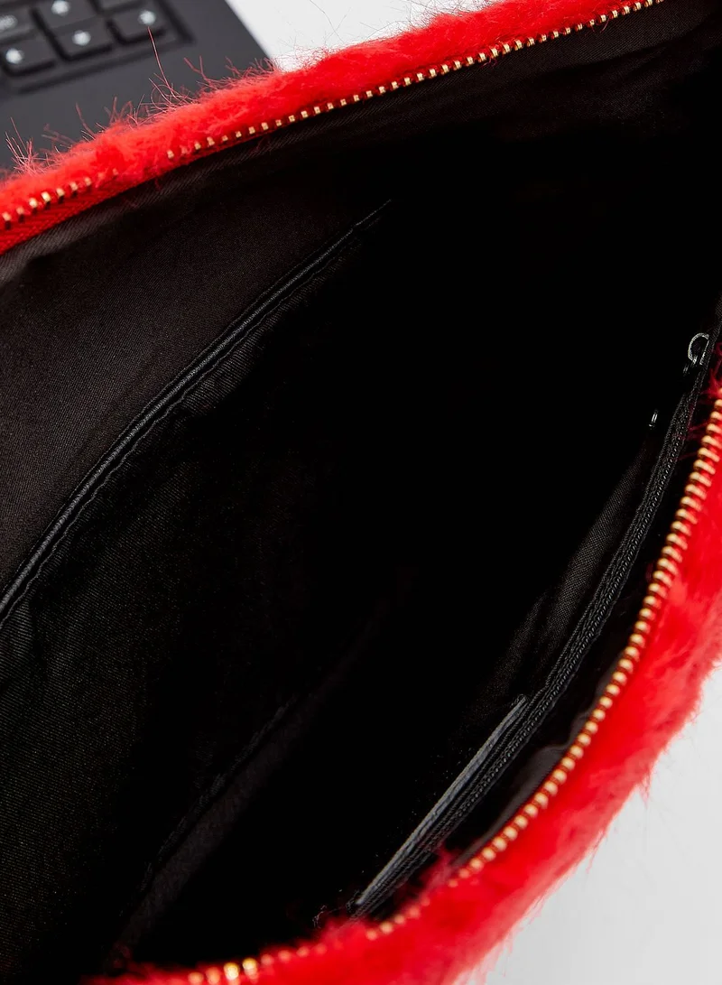 FOREVER 21 Faux Fur Clutch