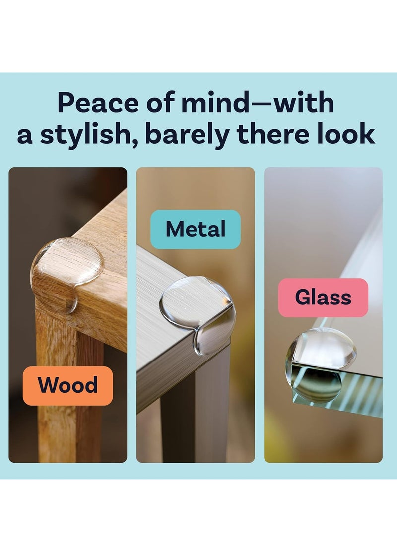 أوزيغالور حماية زوايا الطاولات وحماية حواف الأثاث للأطفال، حماية الزاوية وزوايا الأمان الحافة (حزمة من 24 قطعة) - Image 3