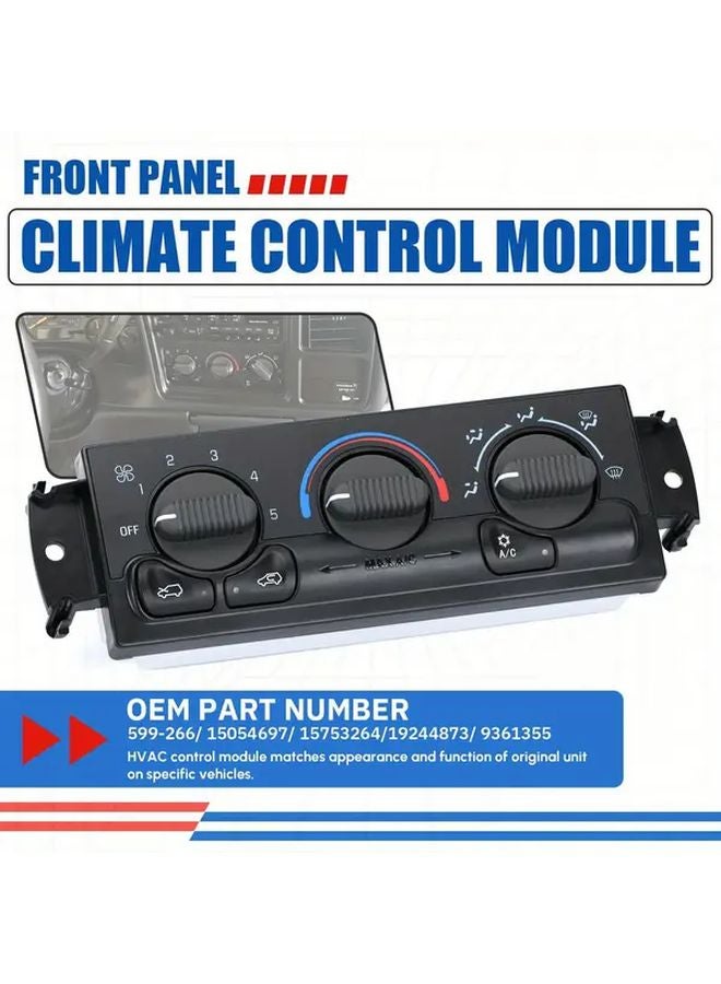 Front Climate Control Module Panel 599 266 for GMC Sierra Chevy 1999 2002 Heater AC Switch - Image 4